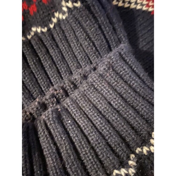 Mens Van Heusen Fair Isle Winter Christmas Sweater XL Black Red/White Crew Neck - Picture 11 of 11